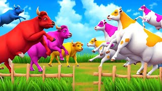 Who Will Win? Color Buffaloes vs. Color Cows in a Farmyard Showdown!