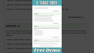 C_TS452_2022 Certification Exam Dumps - Updated and Absolutely free