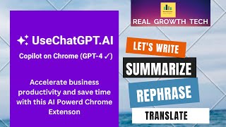 Boost Business Productivity with ChatGPT AI Copilot Chrome Extension - Personal Language Assistant!