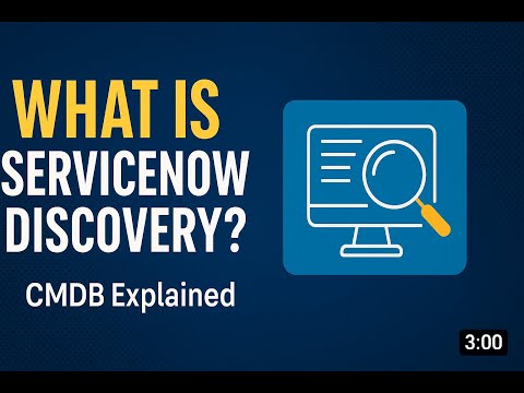 What is ServiceNow Discovery? Full CMDB Overview Explained in 3 Minutes