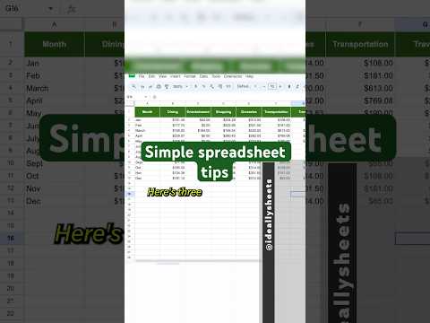 Simple tips for your spreadsheets! 📊 #tutorial #spreadsheets #tips