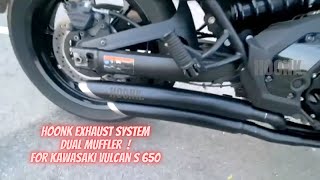 HOONK exhaust system for Kawasaki Vulcan S 650 #vulcans650