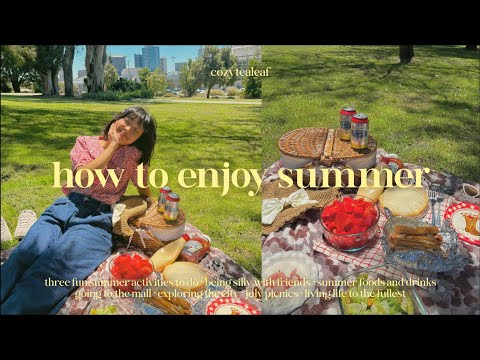 the best summer activities to do ☀️🍉 exploring the city, cute picnics, being silly with friends