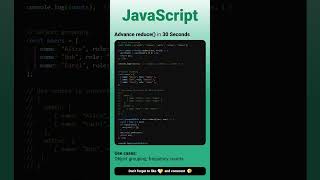 advance reduce function in javascript #code #coding #htmlcss #reactjs #nodejs #js #javascript #viral