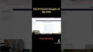 Hỏi AI Gemini Google về lập trình #shorts #tadola #phanvancuong #aigemini #gemini #aigoogle  #ai