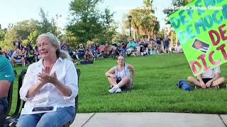 Civil protest: 'Good Trouble Lives On' demonstration, hundreds against Trump at local park