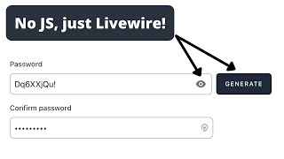 Livewire Component: Password Generator with Toggle "Trick"