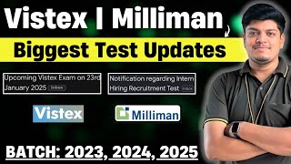 🔥Vistex, Milliman Biggest Test Updates | 2023, 2024, 2025 BATCH | Exam Pattern & Hiring Process