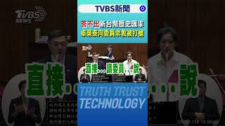 答不出新台幣歷史匯率 卓榮泰向委員求救被打槍｜TVBS新聞網 @tvbsnews24live
