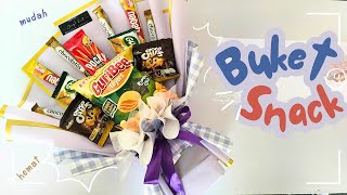 Tutorial Buket Snack Hemat Kertas Tapi Wahhh || Snack Bouquet Wrapping