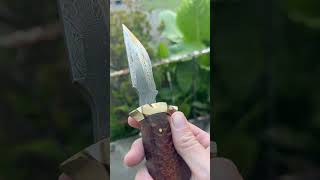 Just wrapping up this project and will be ready for sale  #bladesmith #customknives #damascus
