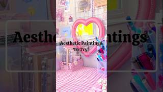 Aesthetic Painting Ideas!! 🍁🍡🏖 (Pt.2) #shorts #painting #drawing
