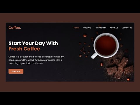 How to Create Coffee Webiste ||   HTML & CSS || With Source Code