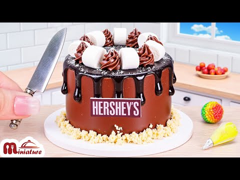 Special For Fans 🍫 Making Mini Hershey’s Choco-Mallow Drip Cake Delight | ASMR Cooking Mini Food