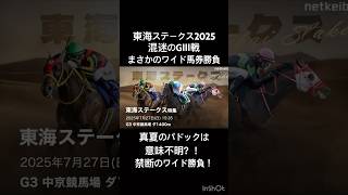 【東海ステークス2025】混迷のダート短距離GⅢ戦！真夏の日差しがそうさせたか？！はたまた熱中症か？！全部同じ馬に見えるパドックついに禁断のワイド馬券勝負！【ヤマニンウルス武豊】