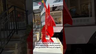Imagiro Bunny by Mr Brainwash 2023 captures the playful essence and geometric intricacy of origami