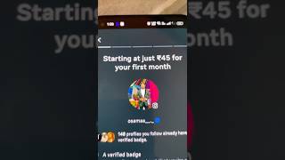 Instagram Blue Tick 45rs Only | How to get meta verified instagram  #instagram #tricks ❤️❤️