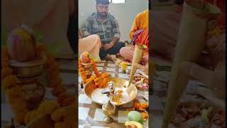sawan ke pahala din mere ghar par huaa rudra avishekh har har Mahadev 🙏