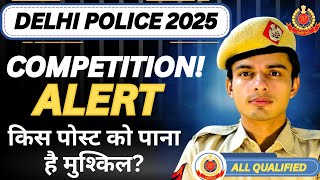 Delhi police 2025 👮 which post will have more competition from qualification to training