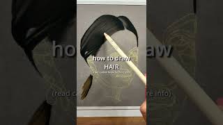 HOW TO DRAW HAIR ✨  #artprocess #pastel #art #howtodrawhair #drawingtutorial #howtodraw #pastelart
