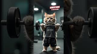 Strong cats love Math  #funny #cat #education #trendingshorts #lovemath #kitty #learning #gym