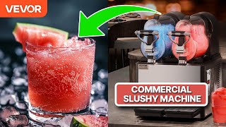 VEVOR Commercial Slushy Machine, Home Slush Frozen Drink Machine with Automatic Clean
