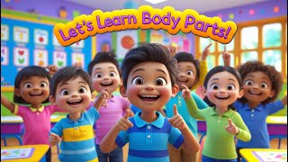 Body Parts Song for Kids  🎶 | Lets Learn Body Part with @Jolly_toons123 ✨ | Nursery Rhyme