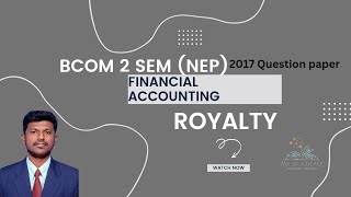 ROYALTY 2nd SEM (NEP) #commerce #bcom #bcomsem1 #bcomsem2 #bnu #msa4u #degree #exam #examspecial