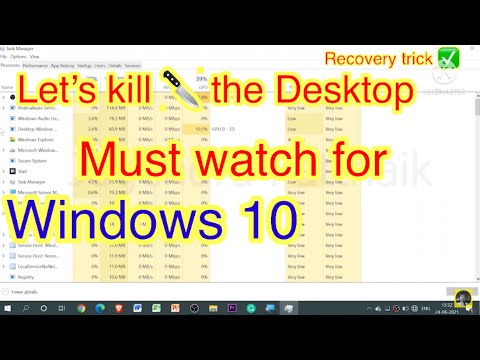 Windows 10 Desktop blackout