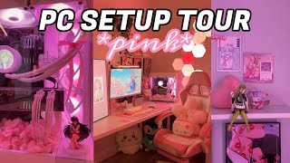 PINK PC SETUP TOUR 2025 🖥️🎀 | welcome to my pink gaming setup!