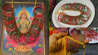 అమ్మవారికి ఎంతో ఇష్టమైన గాజుల మాల ఇలా అల్లీతే ఎంత మాలైన అల్లొచ్చు | G...