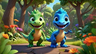 Five Baby Dinosaurs Roar with Joy | Dinosaur Counting Song for Kids | Fun Preschool Learning Rhyme