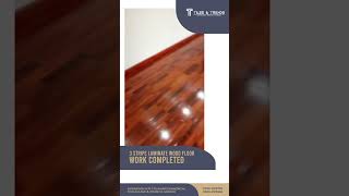 Stripe Laminate Wood Floor Work Completed | Tiles & Trends