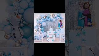 Frozen theme birthday decoration ideas ✨#frozen #elsa #baby #viral #photoshoot #photography