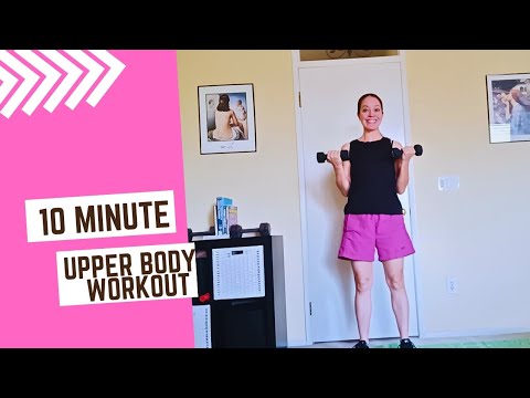 10 Minute Upper Body Home Workout with Dumbbells