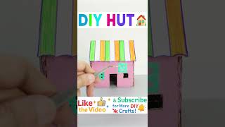 Most Beautiful DIY Paper Hut 🏡 | Cardboard Mini House ASMR #shorts