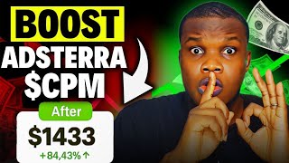 Adsense Alternative 🤑 Boost Adstera CPM Using New Blogging Method