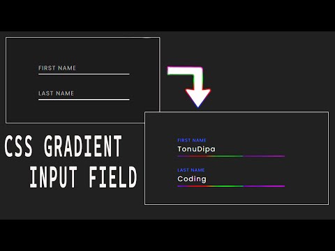 Css Gradient Input Field Animation @TonuDipa Coding