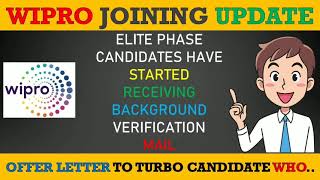 Wipro Elite Onboarding Update | Wipro Turbo Onboarding Update | Wipro Turbo Offer Letter