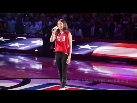 2017 NBA National Anthem Performed by Miranda Soong