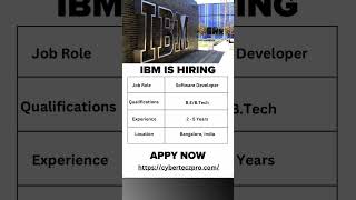 IBM Jobs #shorts #job #hiring #techrecruitment