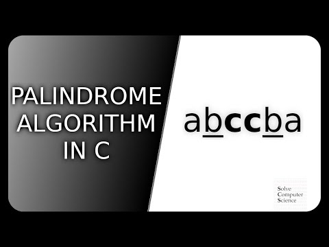 Palindrome algorithm in C