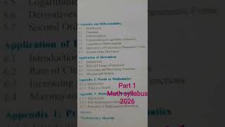 class 12 # part 1 syllabus math 2025-2026