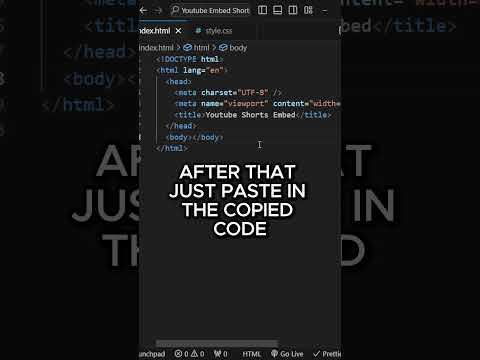 How To Add YT Videos To Website | HTML | #webdev #htmlcssjavascript