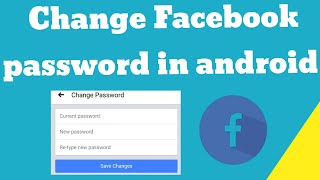 How to change Facebook password in android app
