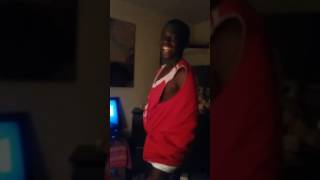 He thought it was a bug..but it was hair..lol