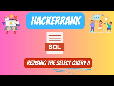 HackerRank SQL Solution || #2 Revising the select query II || #youtubevideo