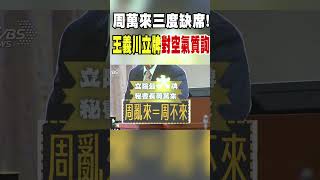 周萬來三度缺席! 王義川立牌對空氣質詢｜TVBS新聞 @TVBSNEWS02