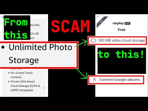 Nixplay picture frame commits marketing fraud by turning unlimited into 500 mb & not changing ads