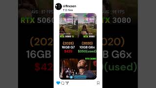 RTX 5060Ti VS RTX 3080 #pc #pcgamer #pcgaming